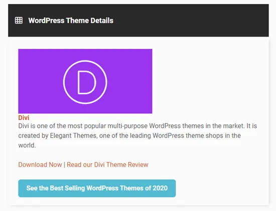 isitwp theme details detected1