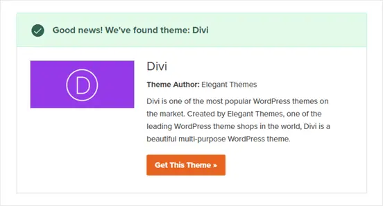 wp theme detector divi elegant themes