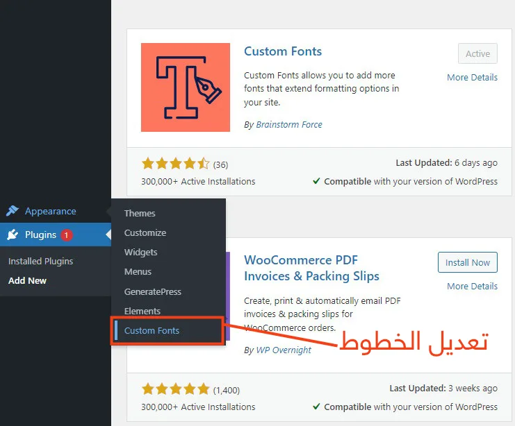 custom fonts as